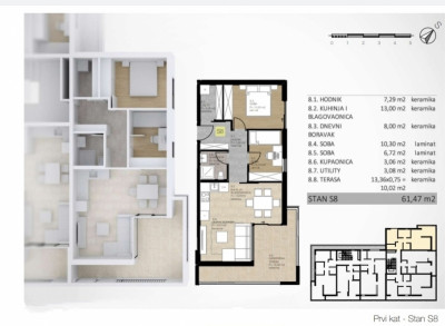 2-locale, Appartamento, 33m², 1 Piano