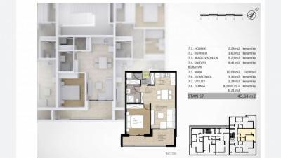 2-locale, Appartamento, 33m², 1 Piano