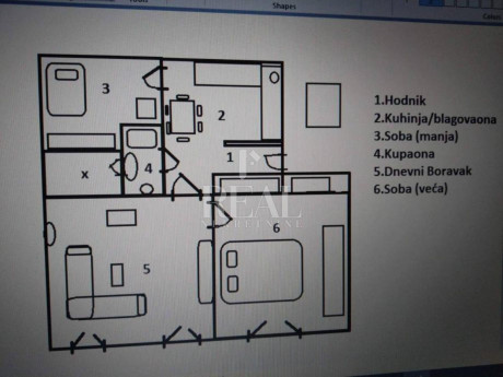 3 rooms, Apartment, 65m², 5 Floor