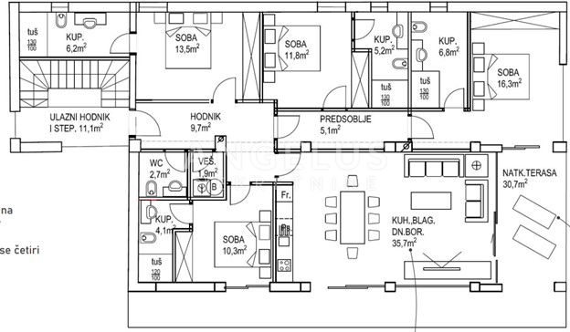 5 rooms, Apartment, 129m², 2 Floor
