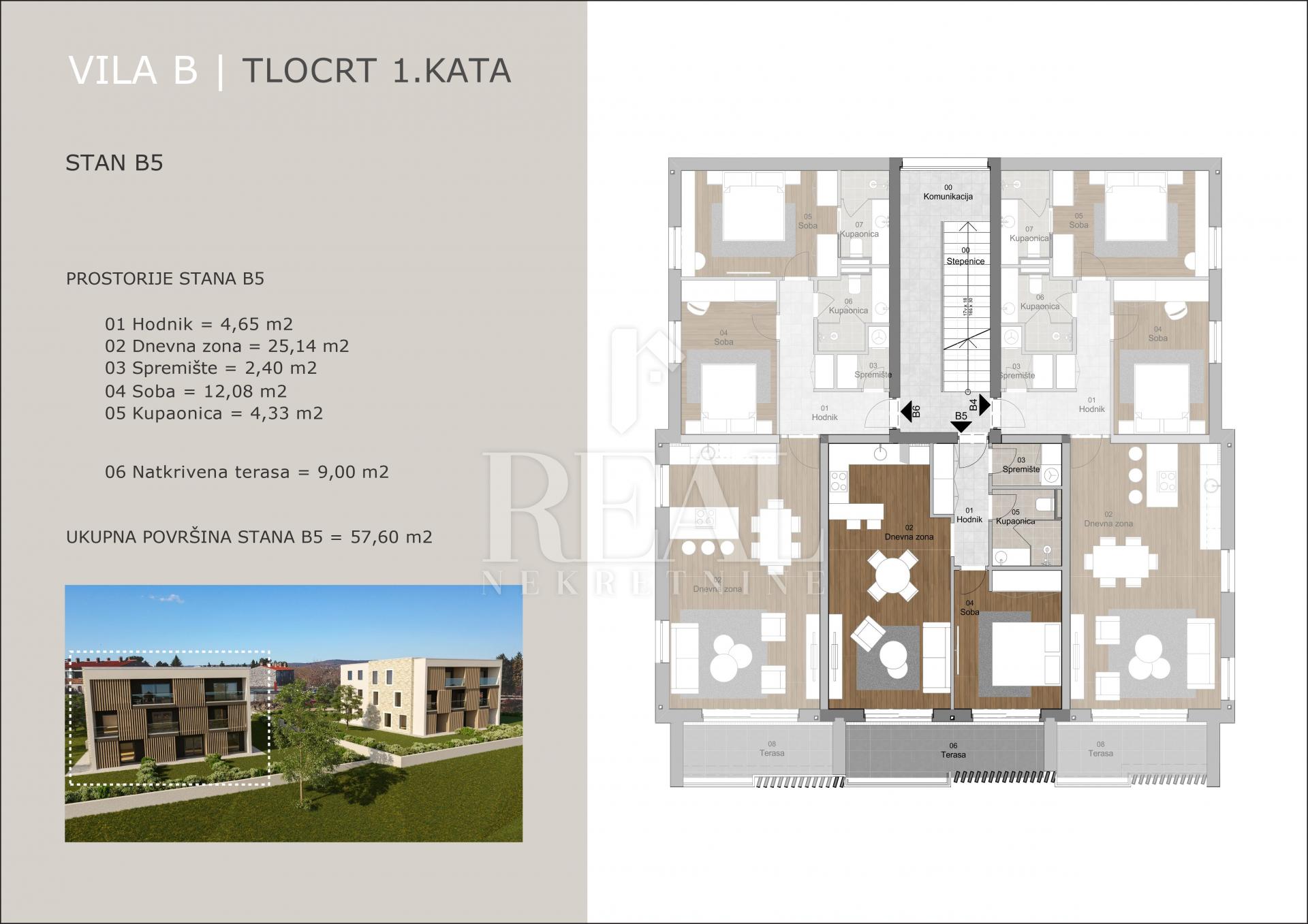 3 rooms, Apartment, 82m²