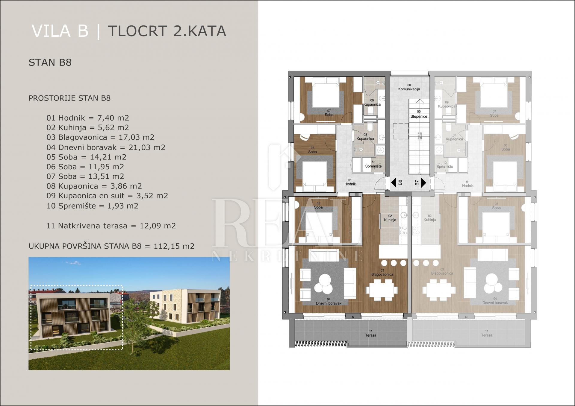 3 rooms, Apartment, 82m²