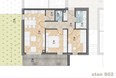 3 rooms, Apartment, 68m²