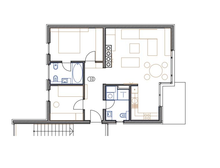 3 rooms, Apartment, 104m², 1 Floor