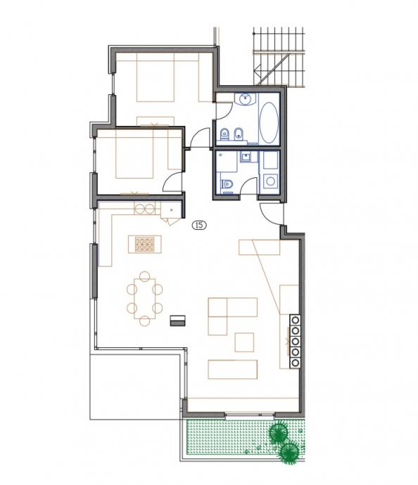 2 rooms, Apartment, 200m²