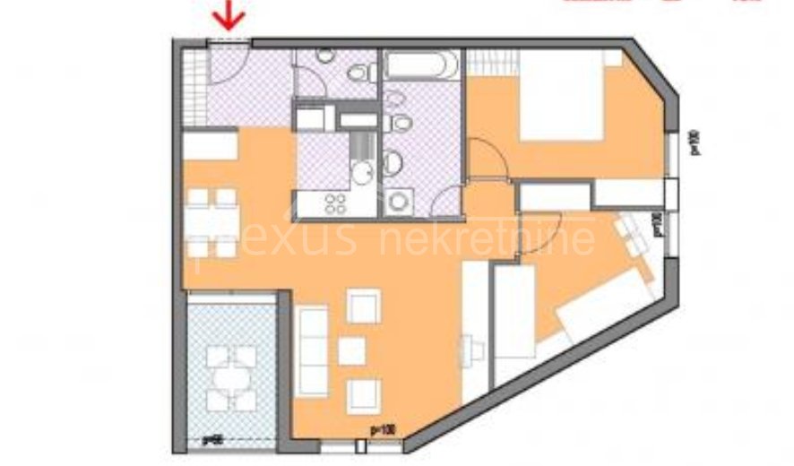 2 rooms, Apartment, 71m², 3 Floor