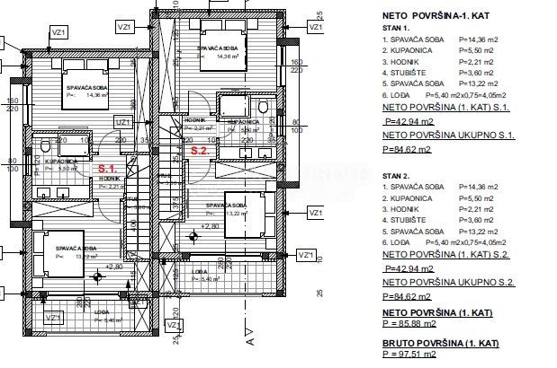 3 rooms, Apartment, 85m², 1 Floor