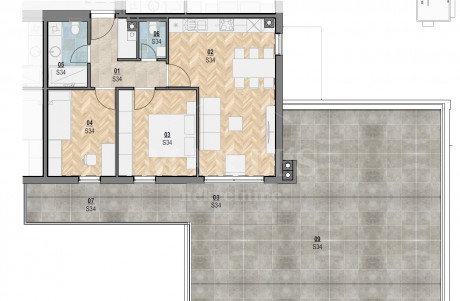 3 rooms, Apartment, 87m², 3 Floor