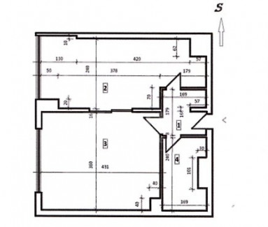 1-locale, Appartamento, 36m², 2 Piano