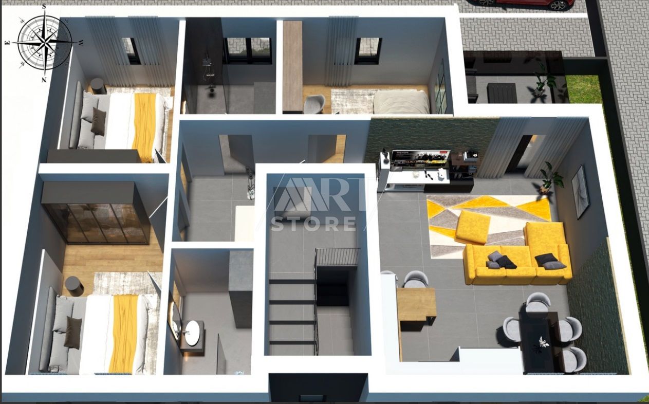 4 rooms, Apartment, 95m², 2 Floor
