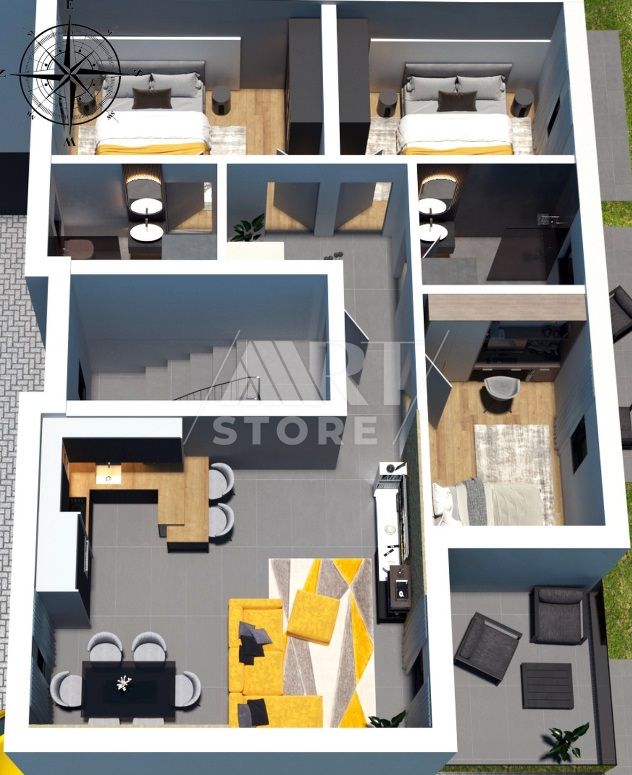 4 rooms, Apartment, 95m², 2 Floor