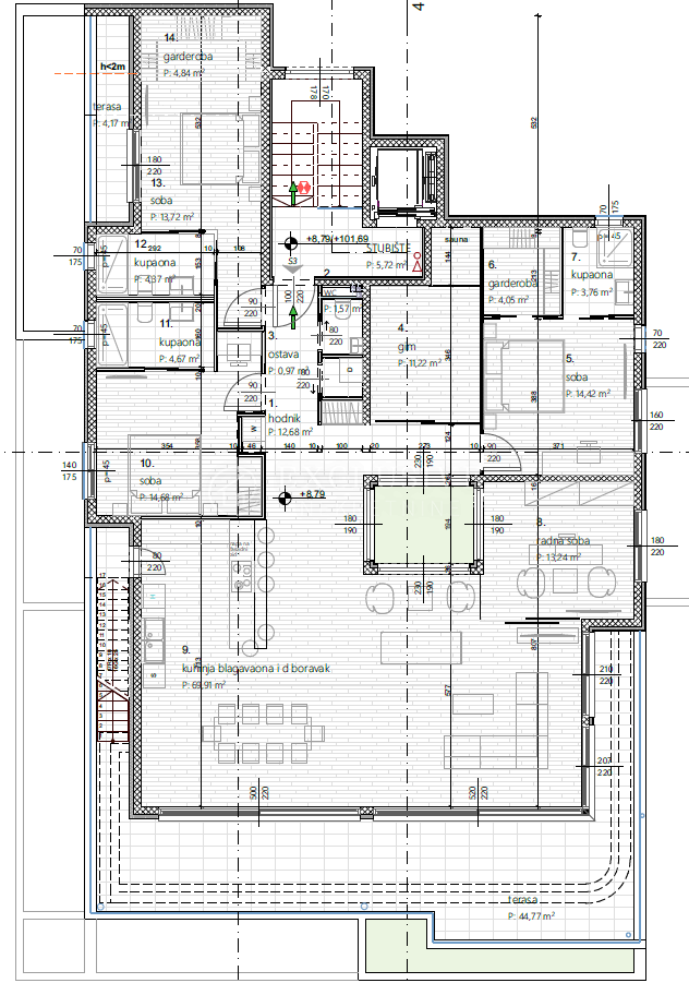 4 rooms, Apartment, 352m², 3 Floor