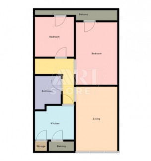 3 rooms, Apartment, 75m², 3 Floor