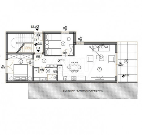 3-Zi., Wohnung, 79m², 1 Etage