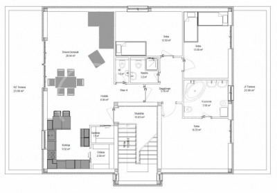 4-locale, Appartamento, 123m², 2 Piano