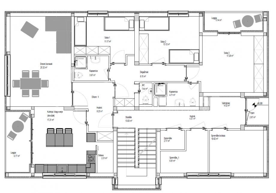4 rooms, Apartment, 122m²