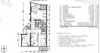 4-locale, Appartamento, 91m², 2 Piano