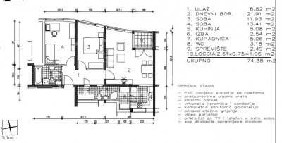 3-locale, Appartamento, 86m², 3 Piano