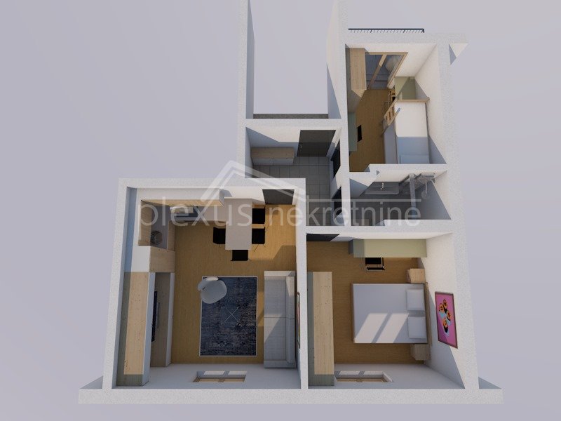 2 rooms, Apartment, 50m², 2 Floor
