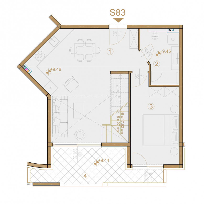 3 rooms, Apartment, 106.15m²