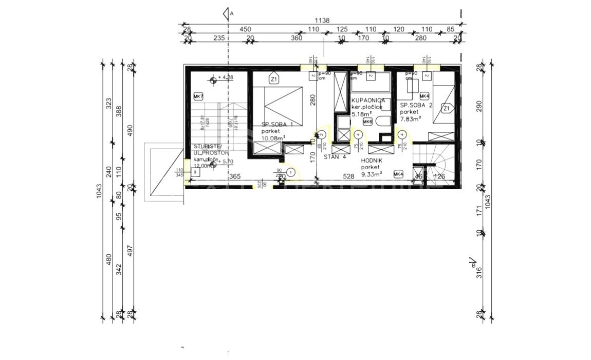 2 rooms, Apartment, 129m², 2 Floor