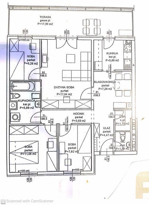 4 rooms, Apartment, 80m², 6 Floor