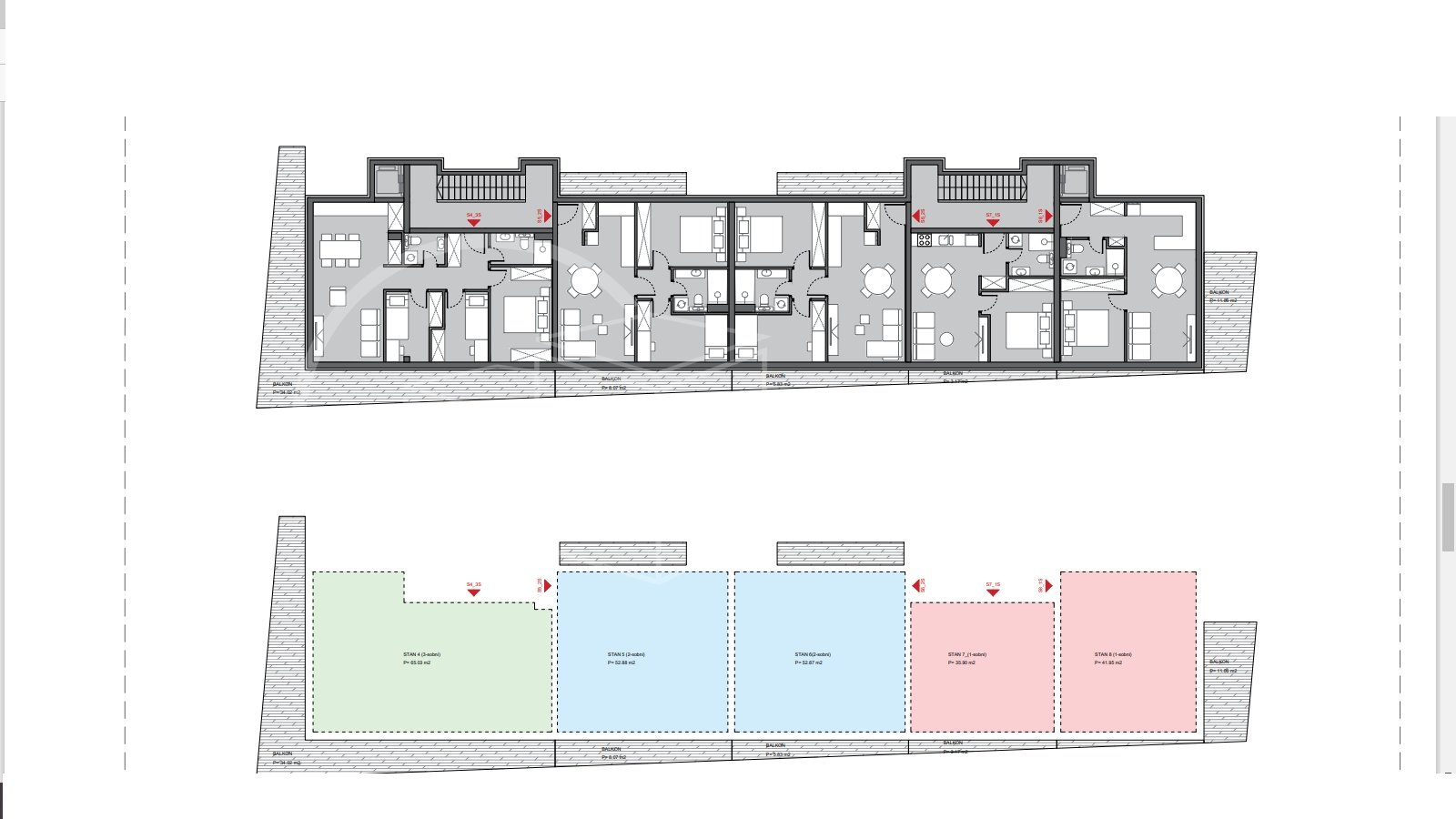 4 rooms, Apartment, 62m², 1 Floor