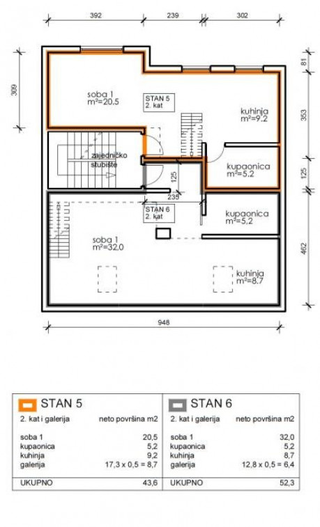 4-Zi., Wohnung, 96m², 2 Etage