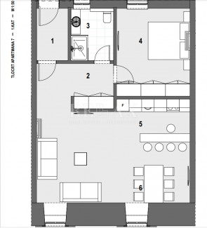 2-locale, Appartamento, 68m², 1 Piano