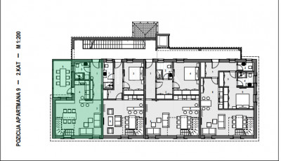 3 rooms, Apartment, 100m², 2 Floor