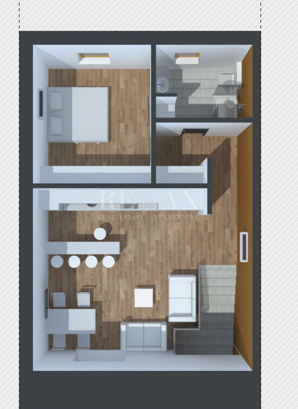2 rooms, Apartment, 60m², 1 Floor