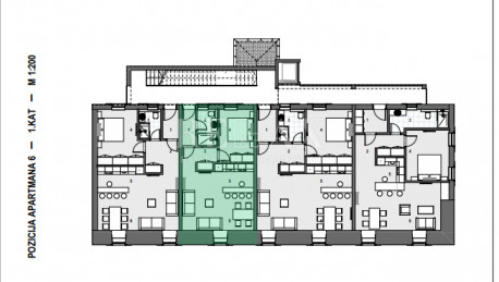 2-locale, Appartamento, 49m², 1 Piano