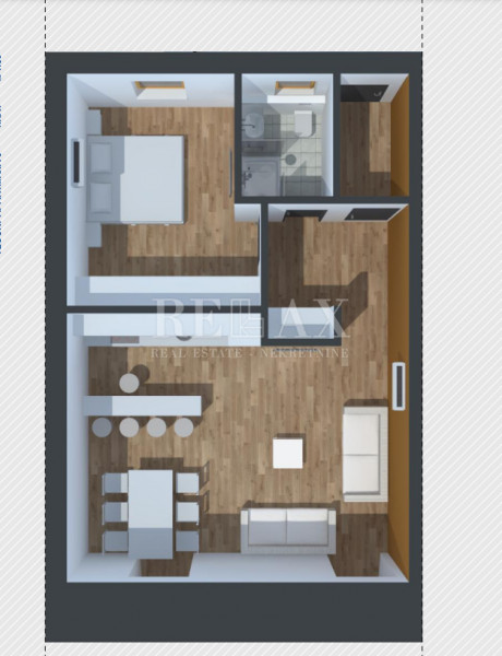 2-locale, Appartamento, 56m², 1 Piano