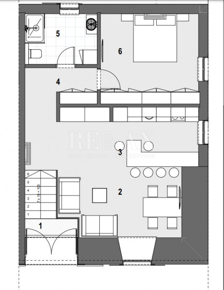 2-locale, Appartamento, 64m², 1 Piano