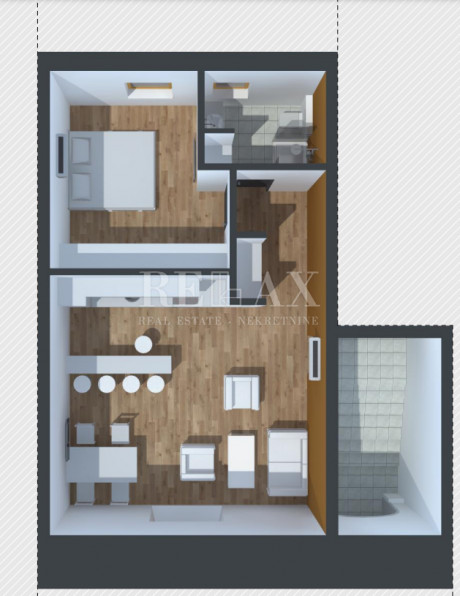2-locale, Appartamento, 60m², 1 Piano