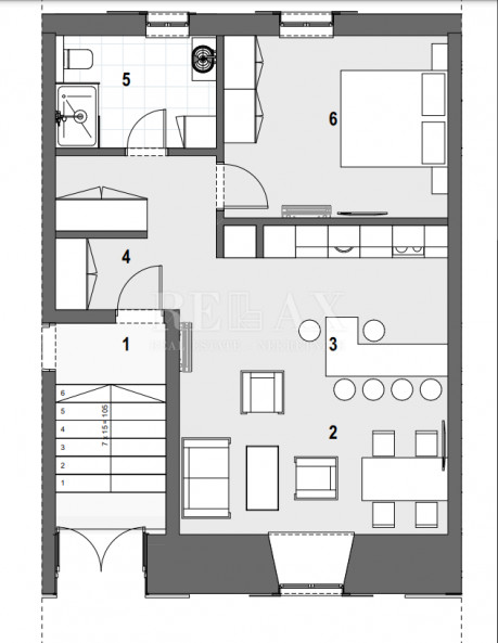 2-locale, Appartamento, 66m², 1 Piano