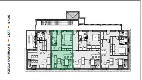 3-locale, Appartamento, 102m², 2 Piano