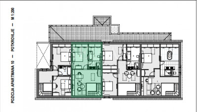 3-locale, Appartamento, 104m², 2 Piano