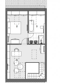 3-Zi., Wohnung, 104m², 2 Etage