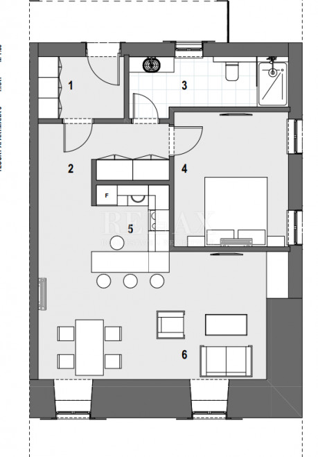 2-locale, Appartamento, 63m², 1 Piano