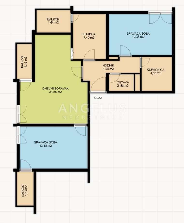 3 rooms, Apartment, 71m², 5 Floor
