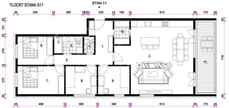 5-locale, Appartamento, 117m², 2 Piano
