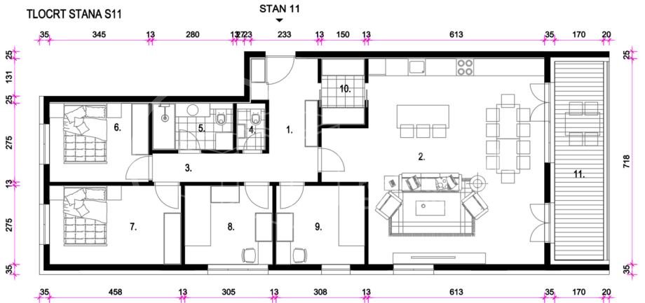 5 rooms, Apartment, 117m², 2 Floor