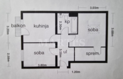 2-к, Квартира, 45м², 6 Поверх