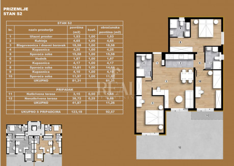 4-locale, Appartamento, 93m², 1 Piano
