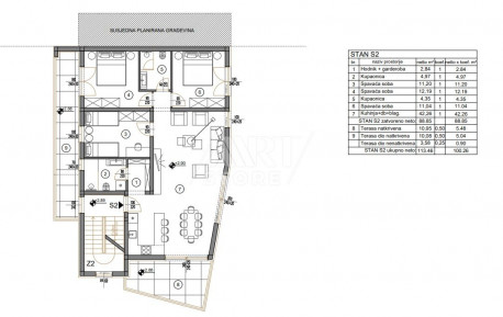 4 rooms, Apartment, 103m², 1 Floor