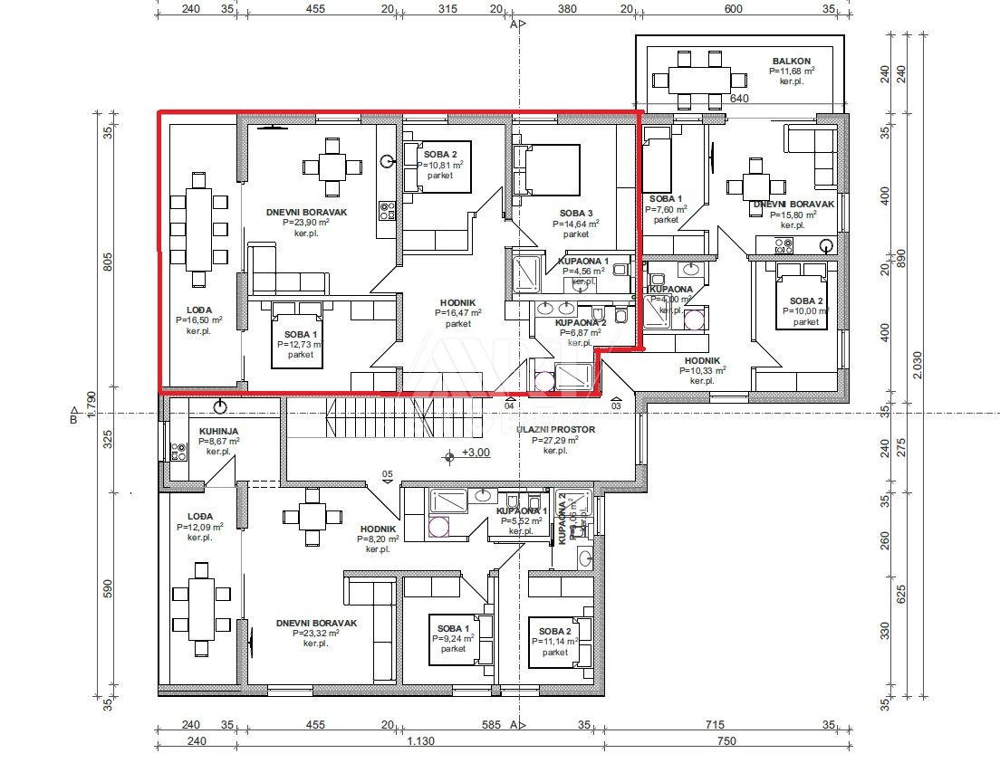 4-Zi., Wohnung, 98m², 1 Etage