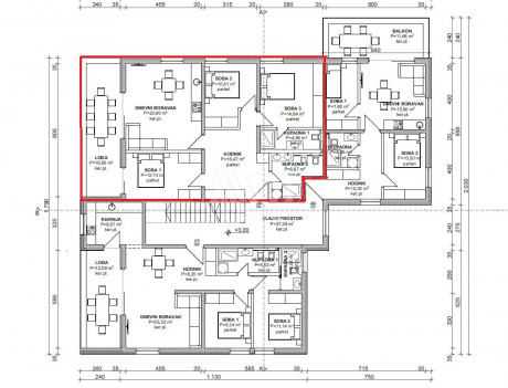 4 rooms, Apartment, 98m², 1 Floor