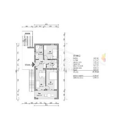 3-Zi., Wohnung, 42m², 1 Etage