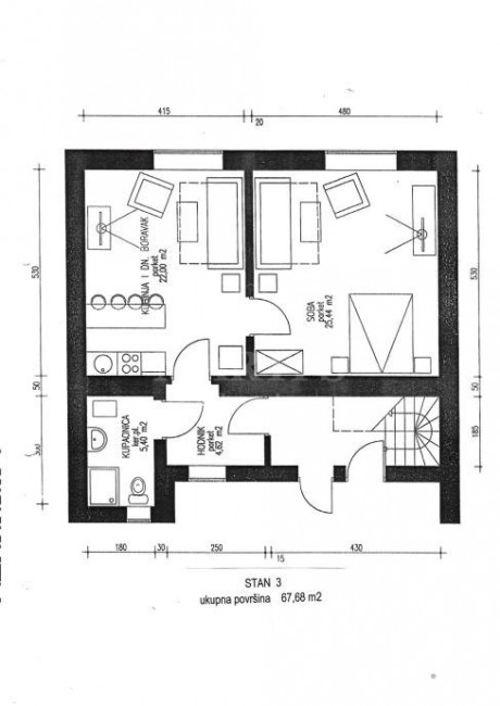 4 rooms, Apartment, 137m², 3 Floor